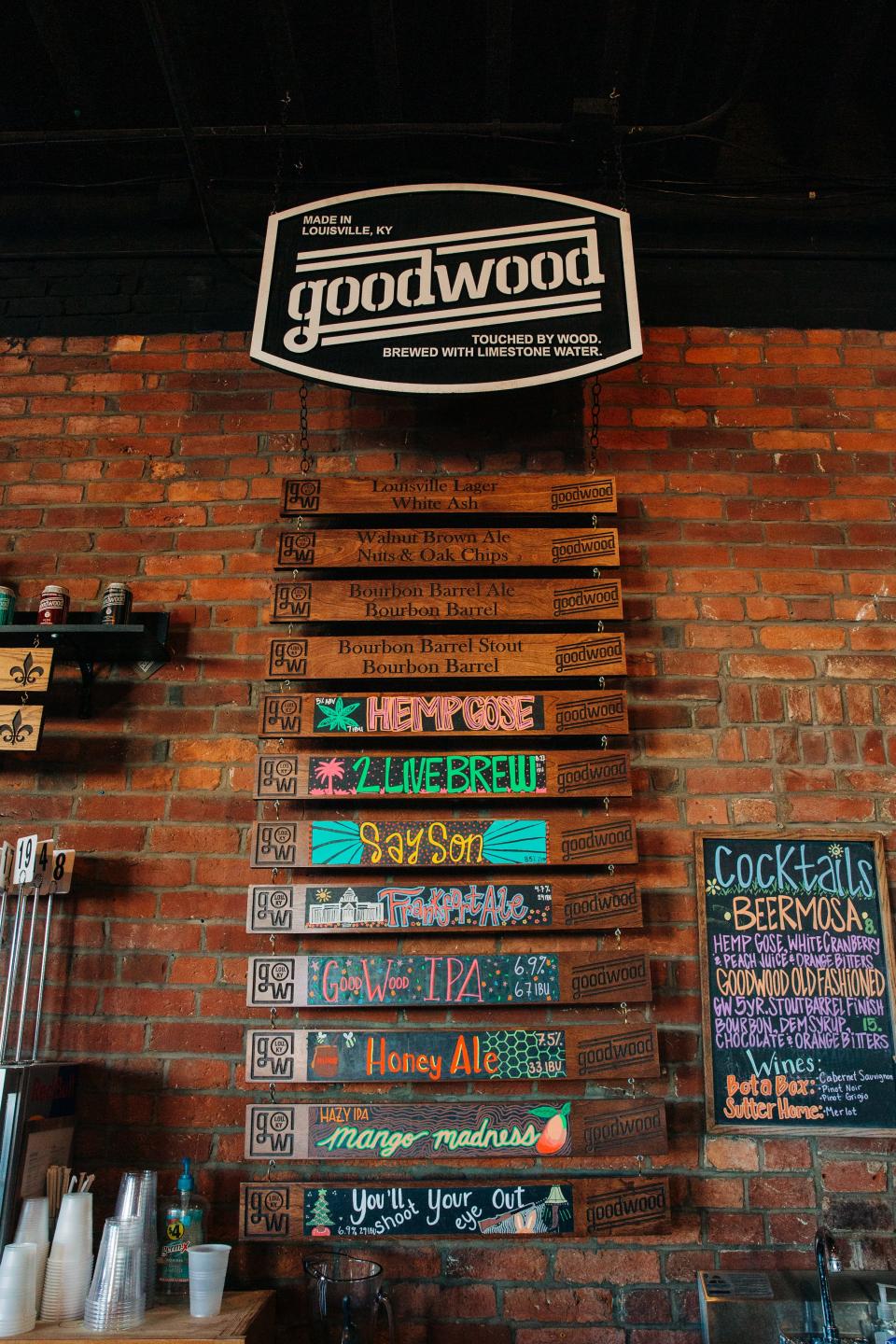 Goodwood Brewing & Spirits offers a long lineup of beers, in addition to its signature bourbon-barrel-aged beers.