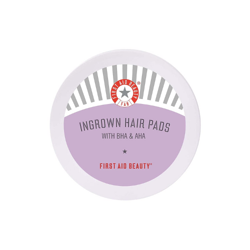 first aid ingrown hair pads against white background