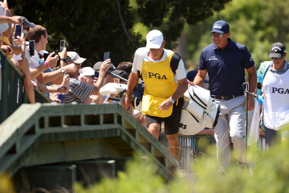 Phil Mickelson in the final round of the 2021 PGA Championship