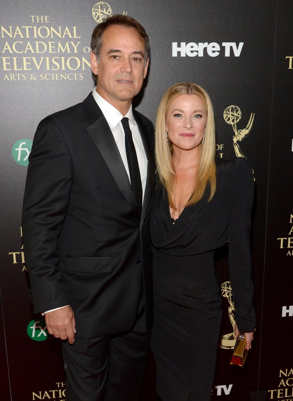 Actors Jon Lindstrom and Cady McClain, pictured in 2014, are divorcing after 10 years together.