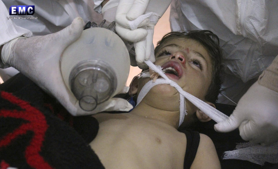 Syria suspected chemical attack