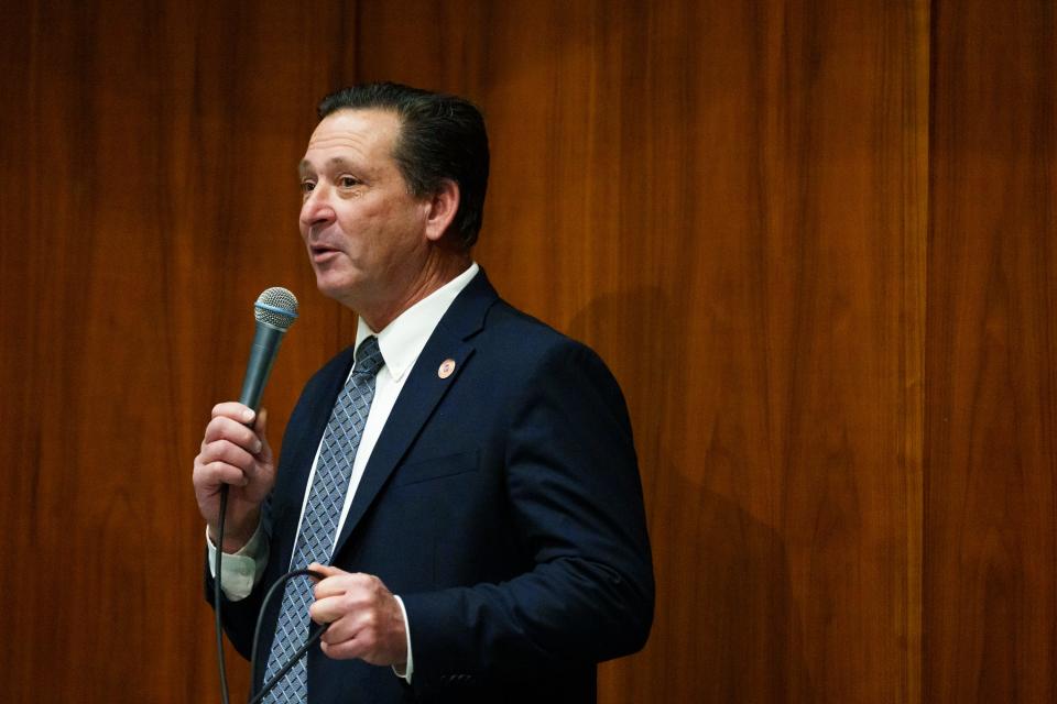 District 7 Rep. David Cook speaks during an open session on March 20, 2023, at the State Capitol in Phoenix.