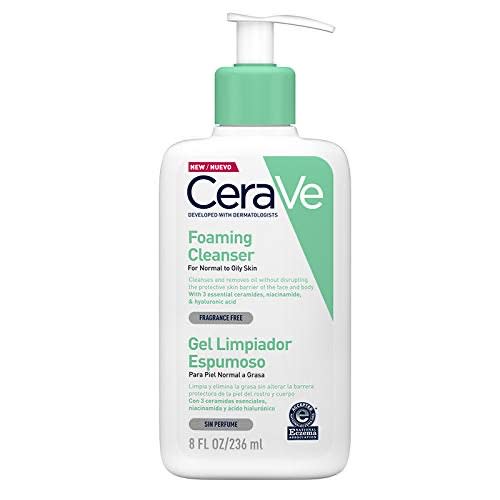 CeraVe Gel Limpiador Espumoso para Piel mixta, grasa o con acné