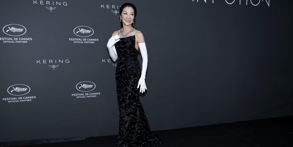 cannes, france may 21 michelle yeoh attends the 2023 kering women in motion award during the 76th annual cannes film festival at on may 21, 2023 in cannes, france photo by mike coppolagetty images
