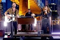 <p>Set against Nashville’s skyline, the country band — made up of Hillary Scott, Charles Kelley, and Dave Haywood — energized the show with their waterfront performance of “Like A Lady."</p>