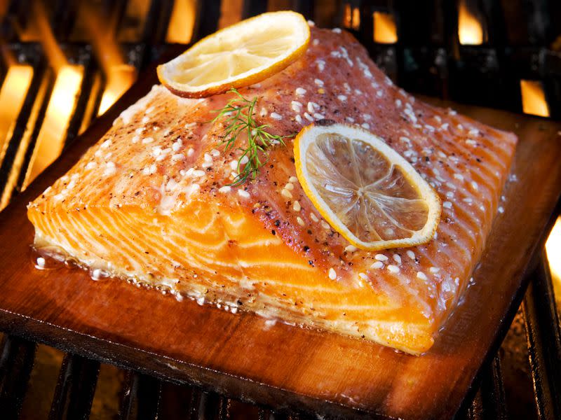 Lemon Pepper Cedar Plank Salmon