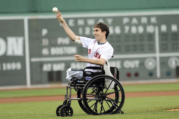 VIDEO: Boston Marathon Bombing Heroes Threw Out the First Pitch for the Red  Sox