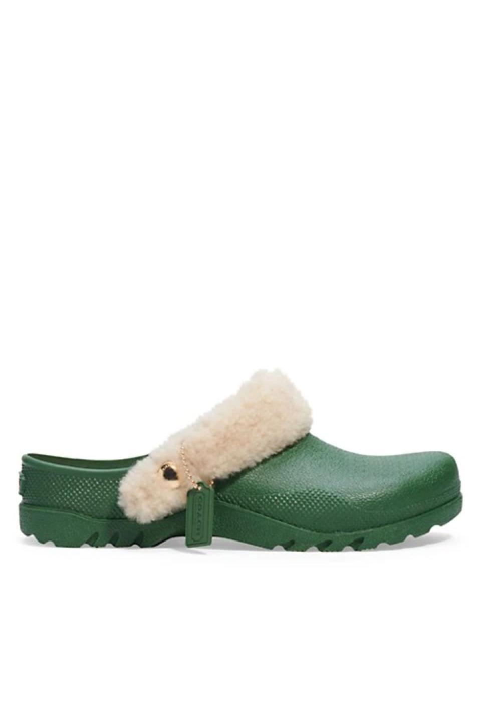 Lola Shearling-Trim Rubber Clogs