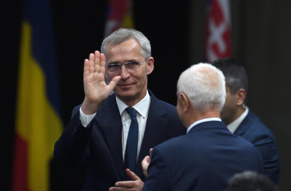 Nato Secretary General Jens Stoltenberg addresses Nato Parliamentary Assembly in Sofia over the weekend (EPA)