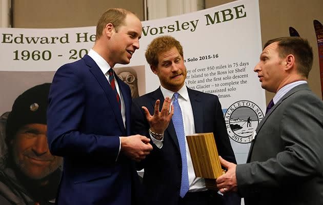 Prince William also appeared at the Endeavour Awards with his brother. Photo: Getty