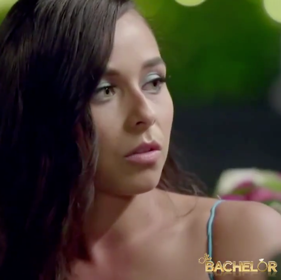 Last night's episode of The Bachelor saw Brooke open up about her past relationships. Photo: Channel Ten, brooke blurton, brooke bachelor, brooke bachelor sexuality, brooke bachelor secret