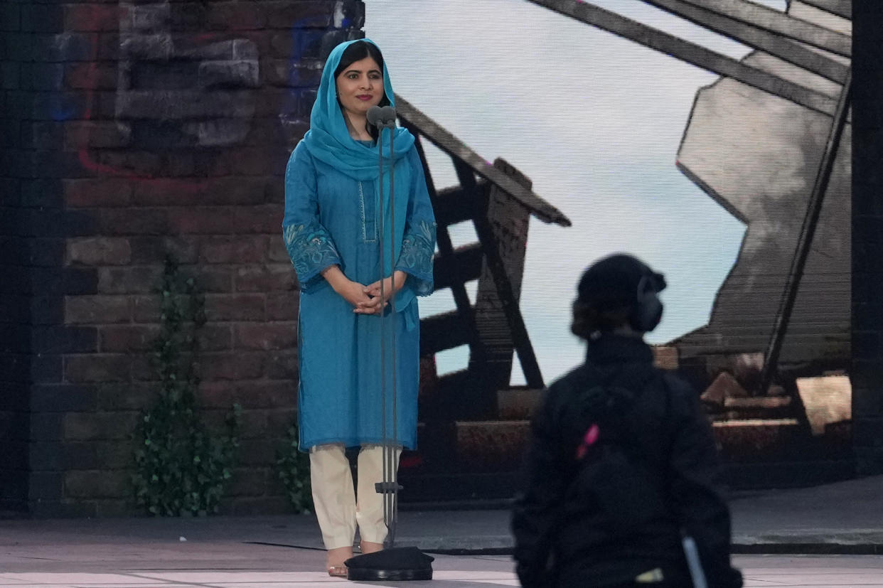 Malala Yousafzai during the opening ceremony of the Birmingham 2022 Commonwealth Games at the Alexander Stadium, Birmingham. Picture date: Thursday July 28, 2022.