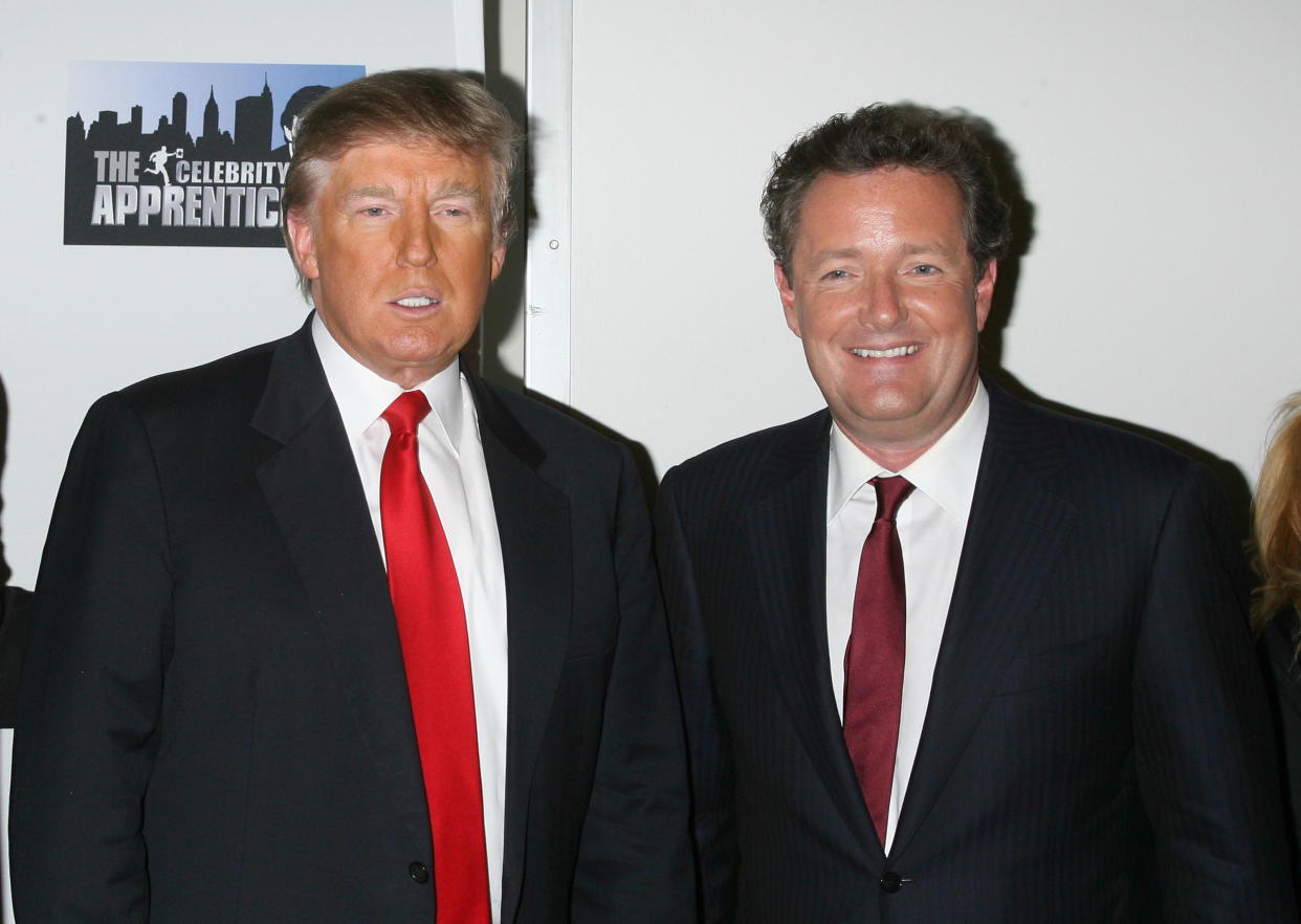 NEW YORK - MAY 10:  Donald Trump and Piers Morgan attend "The Celebrity Apprentice" season finale at the American Museum of Natural History on May 10, 2009 in New York City.  (Photo by Jim Spellman/WireImage)