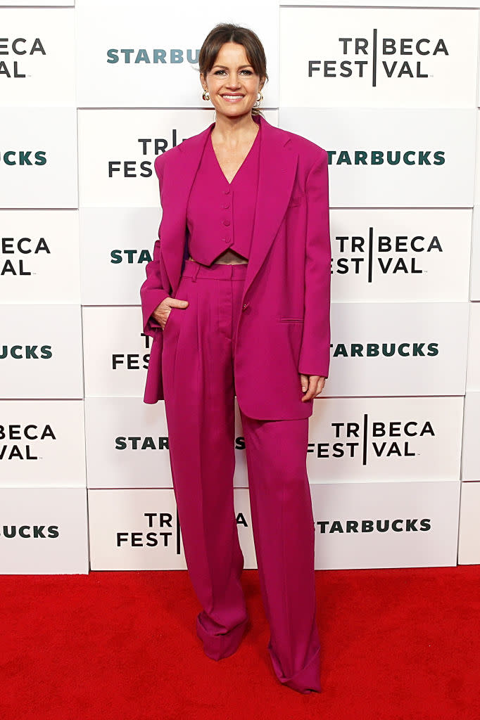 best dressed, Carla Gugino of the film "Veo Veo A Family" attends the "Shorts: NY People Watching" event during the 2024 Tribeca Film Festival on June 9 in New York, The Andamane