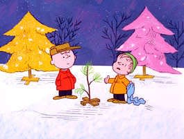 Charlie Brown and Linus appear in a scene from "A Charlie Brown Christmas."