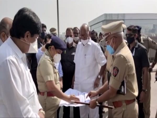 NCP chief Sharad Pawar on Saturday visited Manjari Plant of Serum Institute of India in Pune.