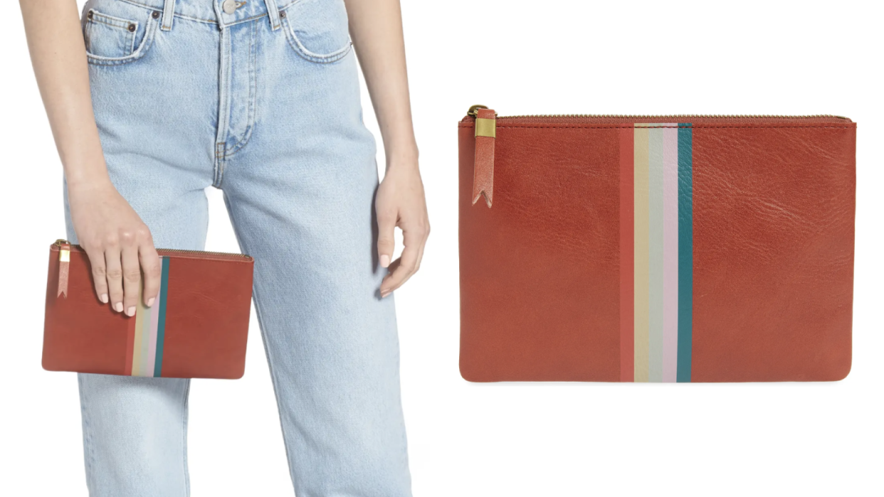 This Madewell clutch is a purse and wallet all in one.