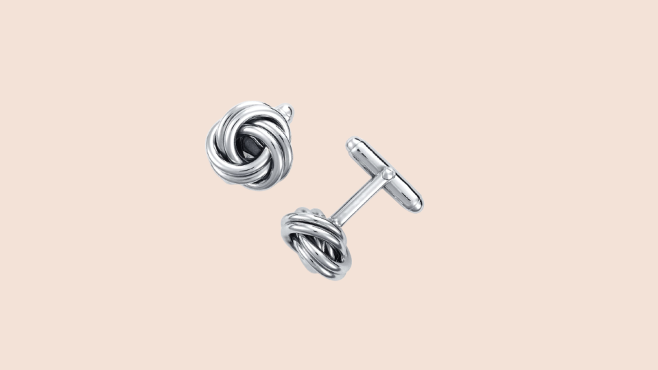 Valentine's Day jewelry gifts: Blue Nile Love Knot Cuff Links