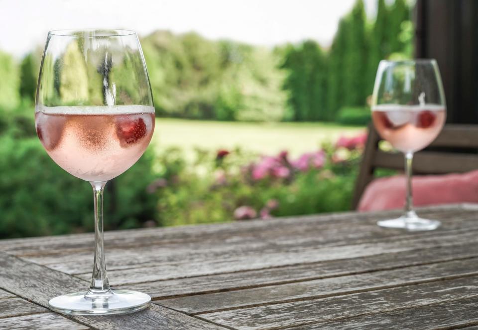 This rosé is notable for its incredible floral aromas, complemented by apple and cherry. A clean acidity lifts sweet cherry and spice flavors that linger pleasantly on the palate.