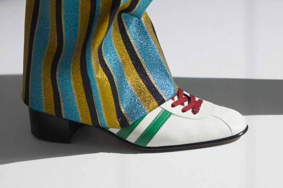 Adidas x Gucci shoes. - Credit: Courtesy of Gucci