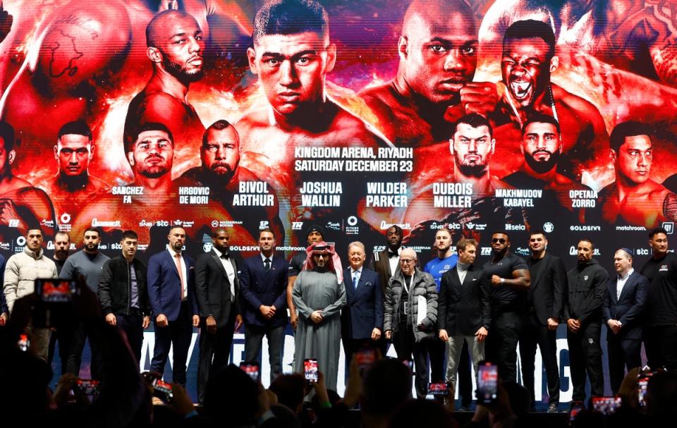 The press conference marked an astonishing gathering of fighters and promoters (Action Images via Reuters)