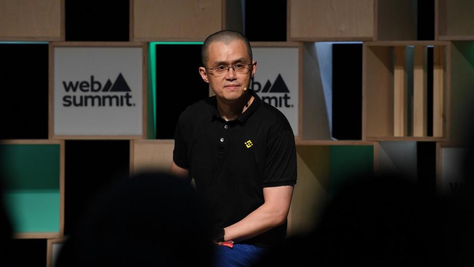 PHOTO: Changpeng Zhao, billionaire and chief executive officer of Binance Holdings Ltd., during a session at the Web Summit in Lisbon, Portugal, Nov. 2, 2022.  (Zed Jameson/Bloomberg via Getty Images)