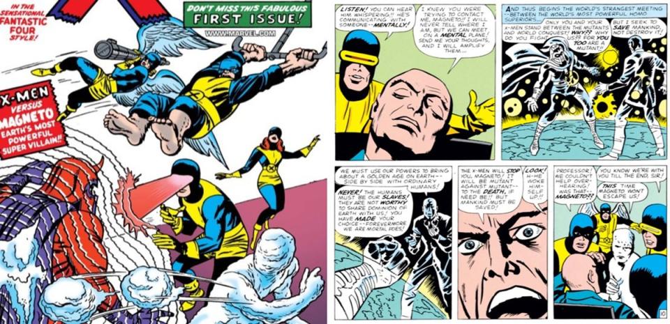 Charles Xavier meets Magneto on the astral plane in Uncanny X-Men #4 from 1964.