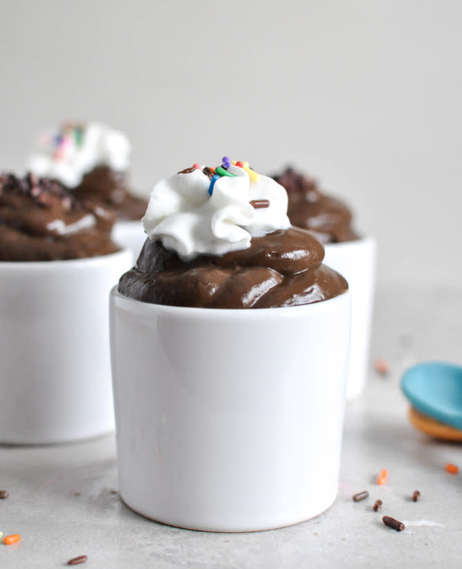 <strong>Get the <a href="http://www.howsweeteats.com/2013/02/chocolate-avocado-pudding-yep-its-a-thing/" target="_blank">Chocolate Avocado Pudding recipe</a> from How Sweet It Is</strong>  Yes, seriously.