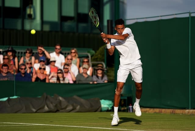 Paul Jubb during his Wimbledon debut against Joao Sousa