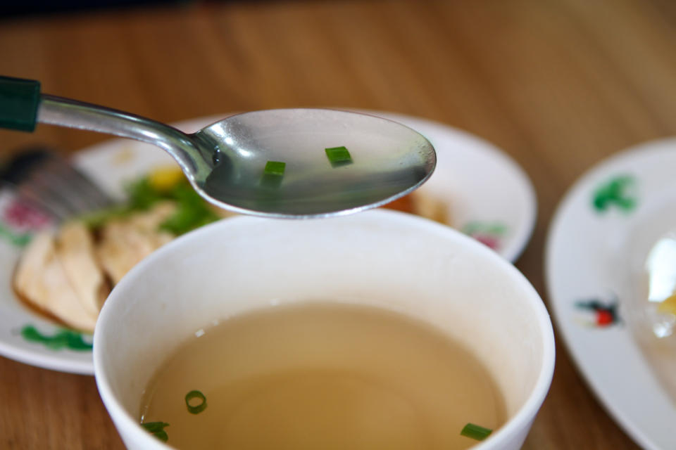 Close up of soup