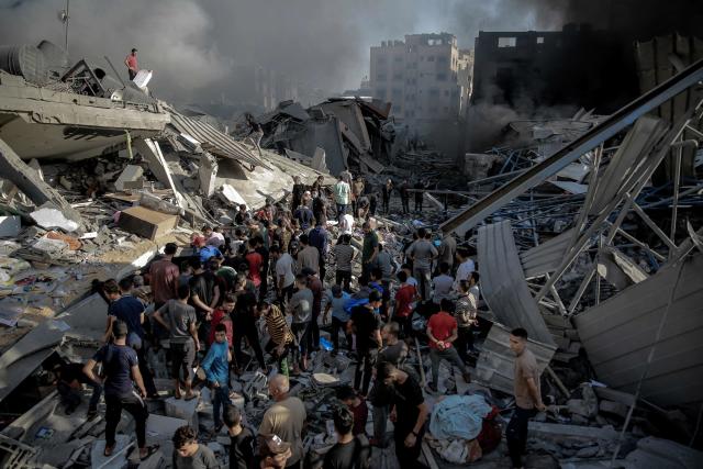 Israel-Hamas live: US hits targets in Syria as Palestinian ministry  publishes names of 7,000 dead