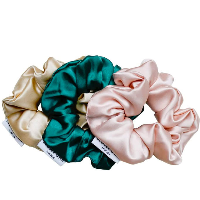 Monpure Style And Protect Silk Scrunchie Trio