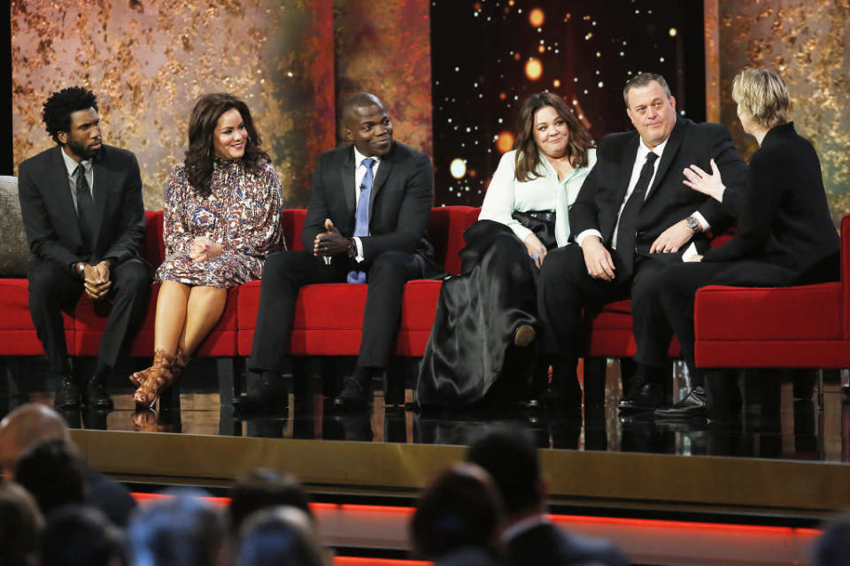 Nyambi Nyambi, Katy Mixon, Reno Wilson, Melissa McCarthy and Billy Gardell