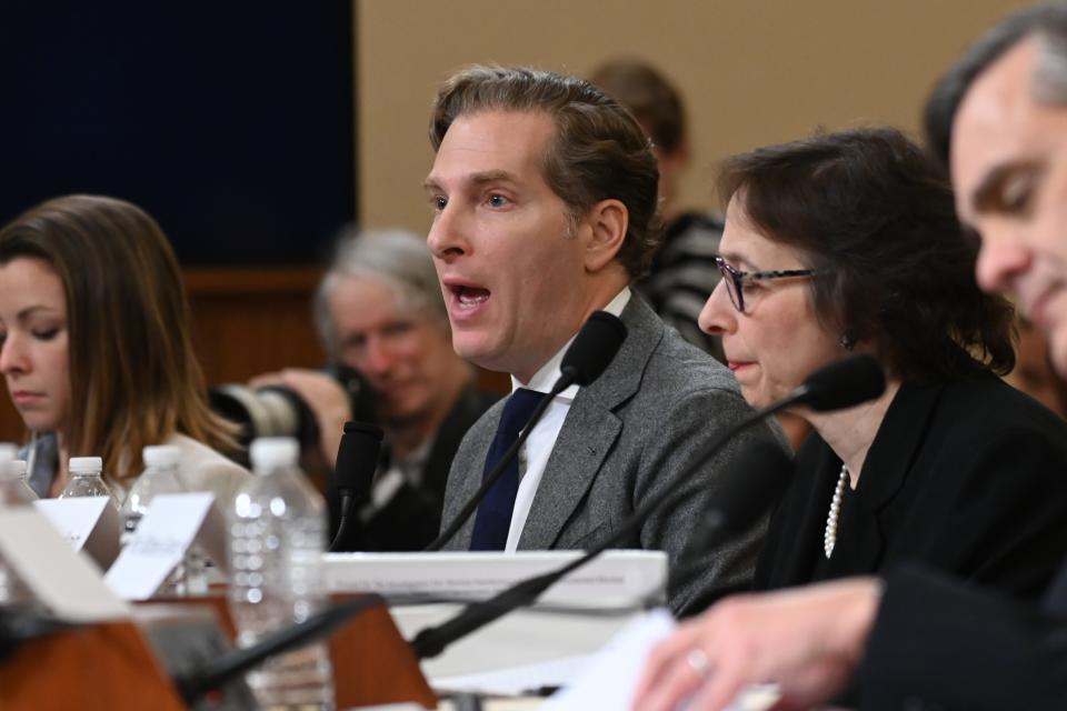 Constitutional law expert Harvard Law School professor Noah Feldman testifies during the House Judiciary Committee holds the first formal impeachment inquiry of President Donald Trump to explore how the Constitution applies to allegations of misconduct on Dec. 4, 2019.