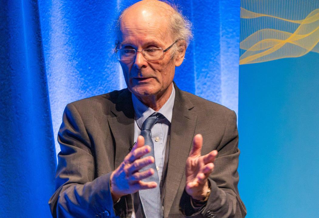 Edinburgh, United Kingdom. 13 August, 2023 Pictured: LBC presenter Iain Dale interviews British political scientist Sir John Curtice and former BBC Scotland Political Editor Brian Taylor. Sir John Curtice stated, “The choice that Scotland hasn’t debated is should Scotland be independent outside the EU or independent inside the EU?” Brian Taylor added, “Nothing short of persuading the people of Scotland is going to work to obtain another referendum, not another de facto referendum, not anything else.” Credit: Rich Dyson/Alamy Live News