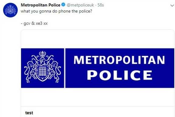 Metropolitan Police Twitter account 'hacked by pranksters' in late-night attack