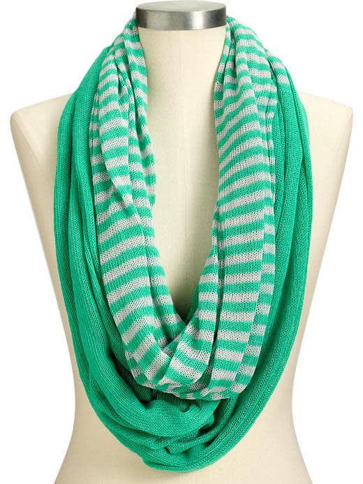 Women's Striped Infinity Scarves