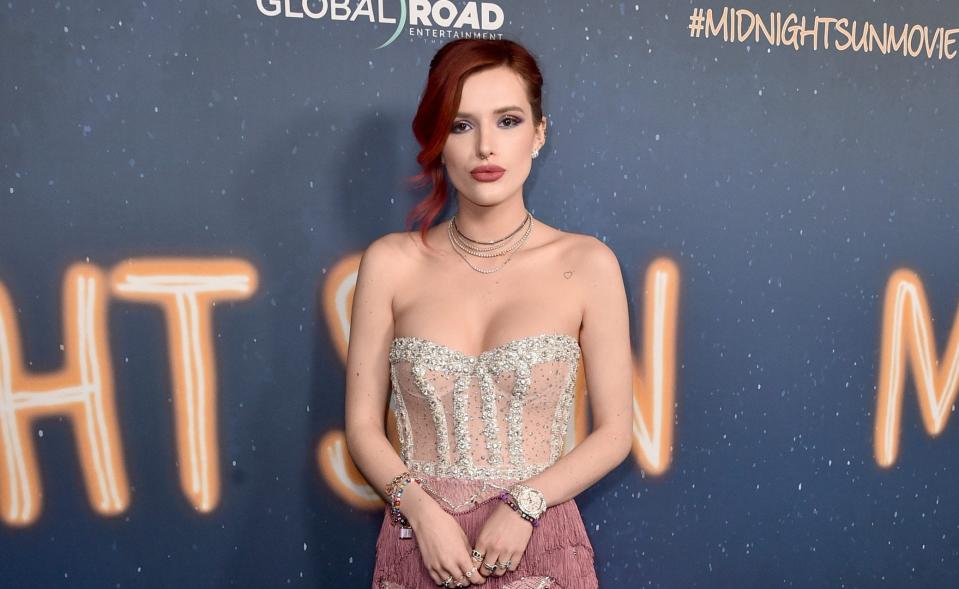 Bella Thorne attends the world premiere of 