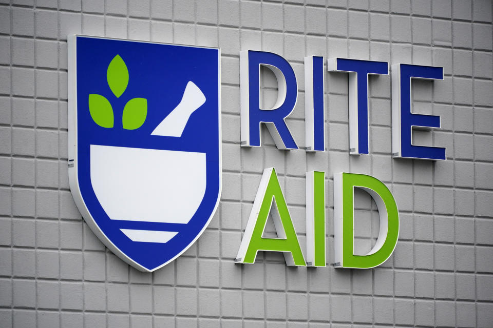 A Rite Aid sign on its store in Pittsburgh.