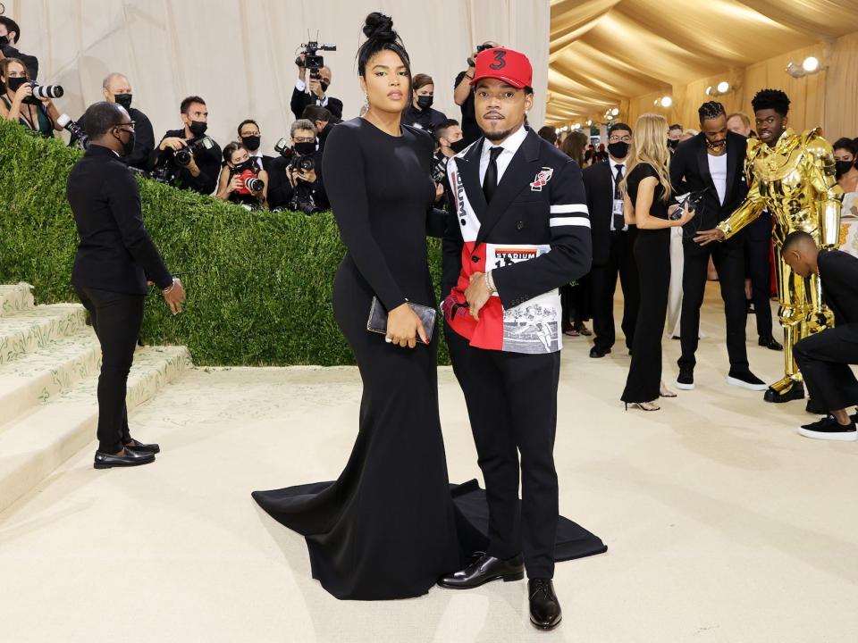 Chance the Rapper and Kirsten Corley at the 2021 Met Gala.