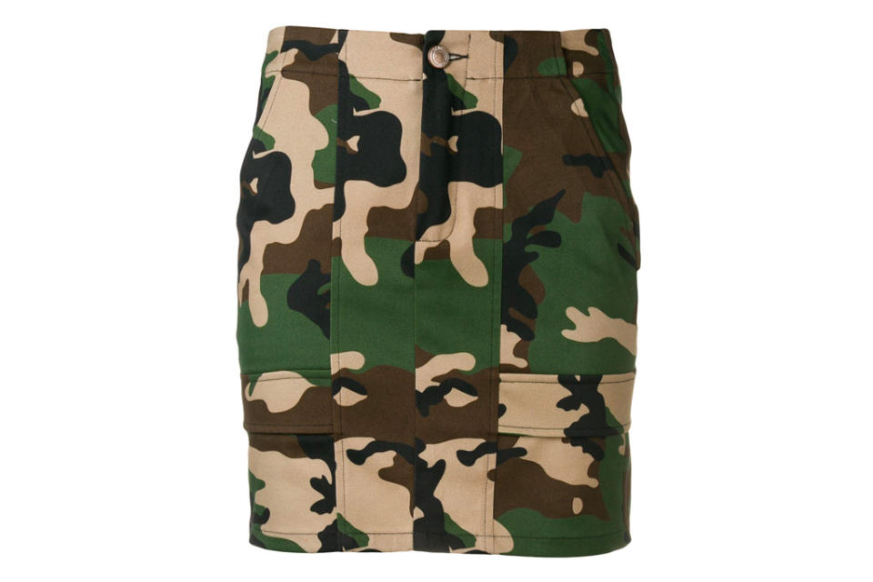 camo skirt, mini skirt, gcds