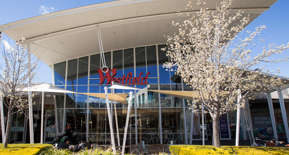 Westfield Woden shown after introducing a plastic bag trading wall inside its centre in Canberra.