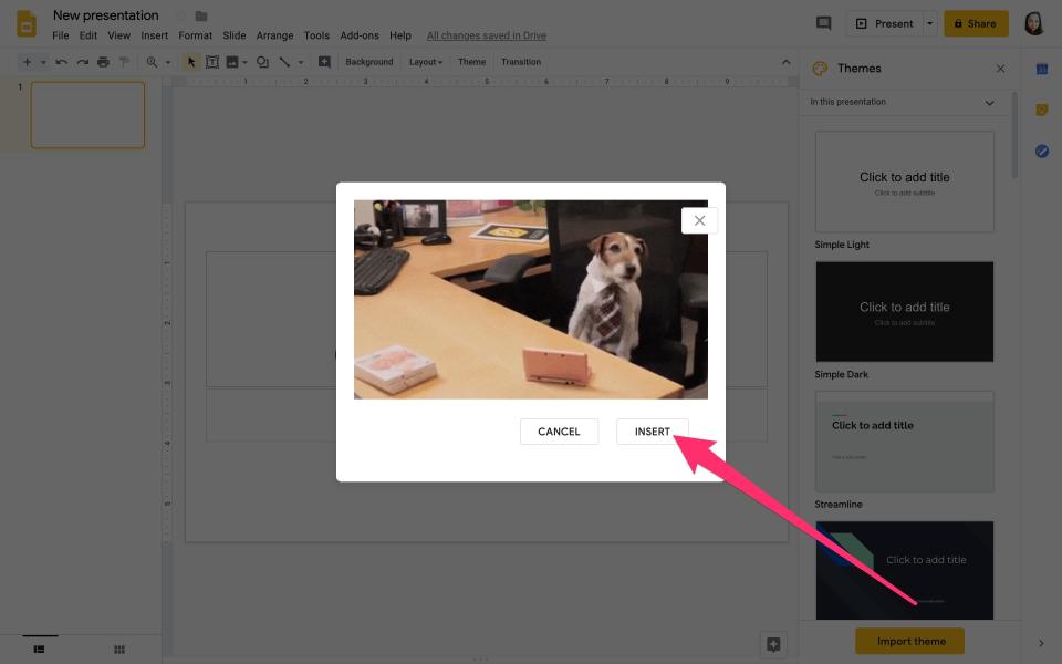 How to add a GIF to Google Slides