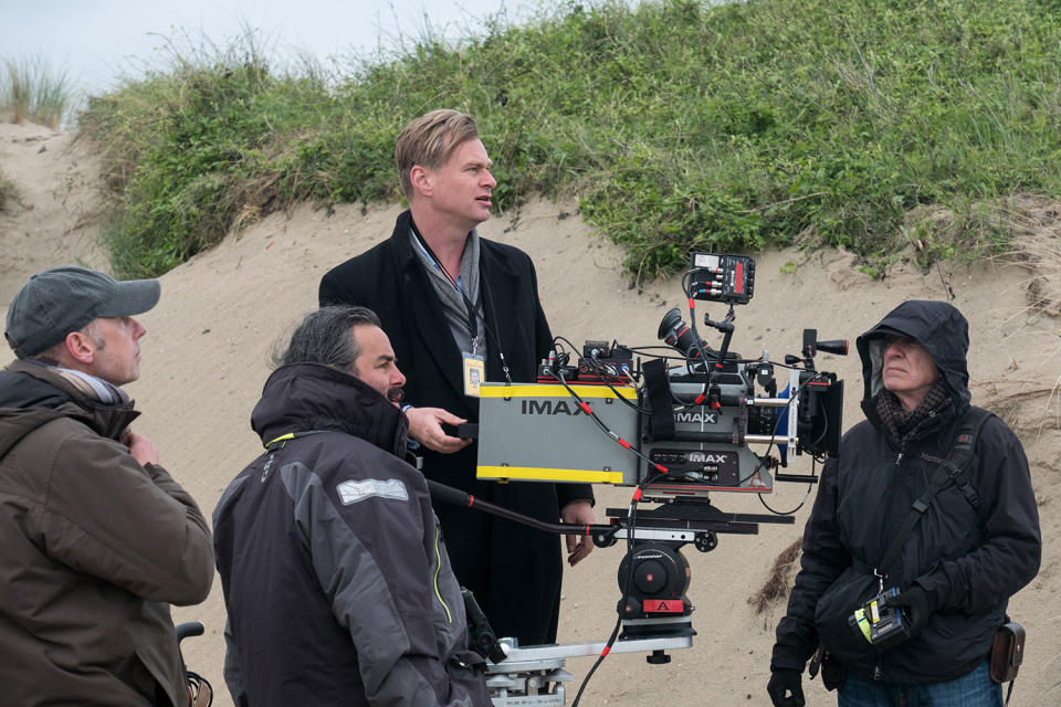 Christopher Nolan on the set of “Dunkirk” (Warner Bros. Home Entertainment)
