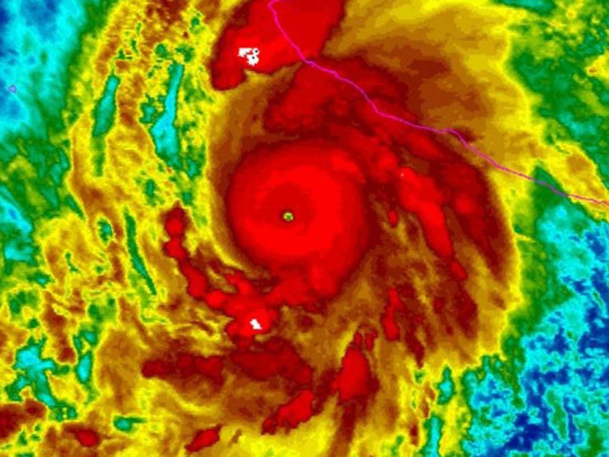 The eye of the storm as it moves towards Mexico's coast, by US National Oceanic and Atmospheric Administration (EPA)