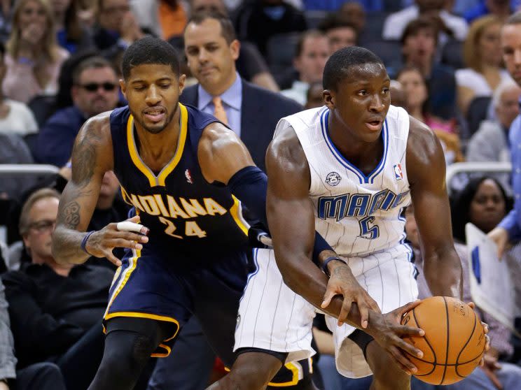 Paul George and Victor Oladipo were both victims of a weird South Florida con. (AP)