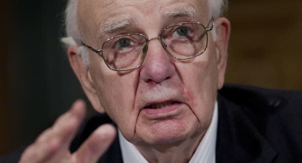 Former Fed Chairman Paul Volcker At Senate Banking Hearing