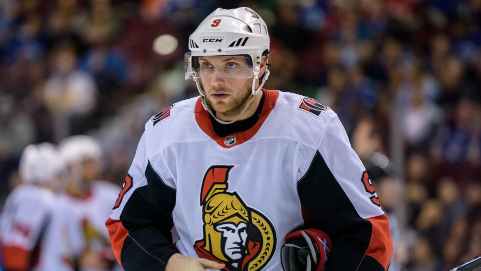 Bobby Ryan, the 2020 Masterton Trophy winner who overcome substance abuse issues while in the NHL, was arrested for public intoxication on Monday. (Getty)