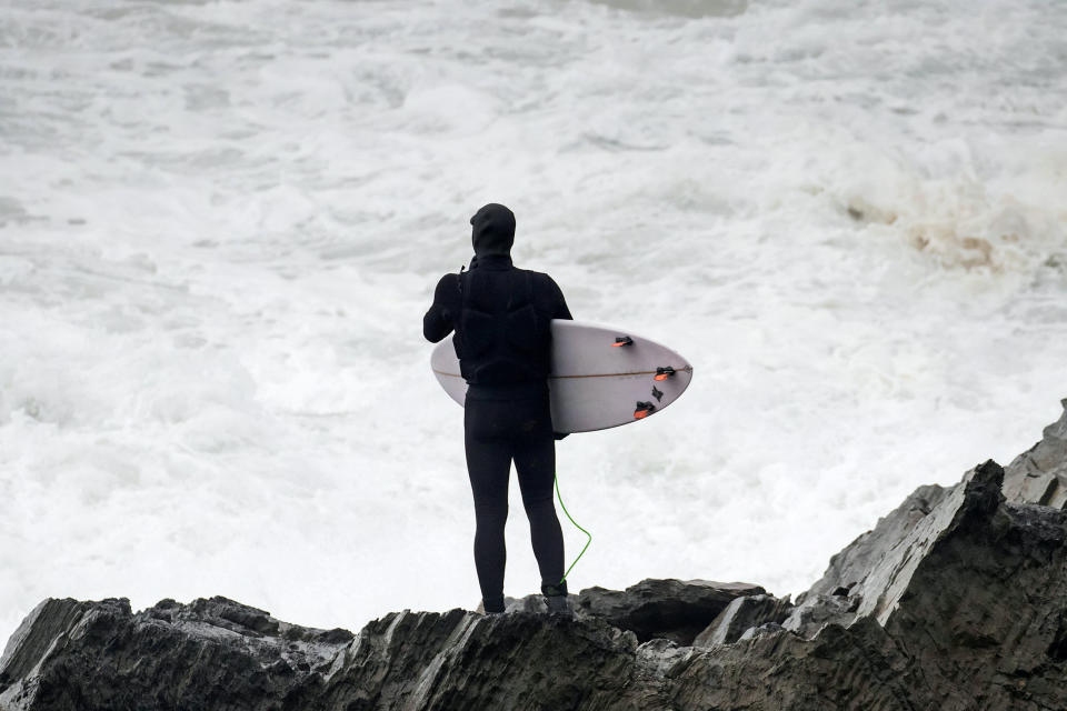 Jeff Scott (not pictured) travelled to catch Britain's biggest wave - dubbed the 'Widow-Maker'. (SWNS)