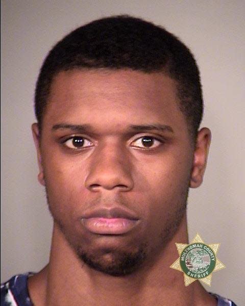 This booking mug make available Wednesday, July 31, 2013,by the Multnomah County Sheriff shows Terrence Jones of the Houston Rockets NBA basketball team. Police say Jones has been arrested in Portland, Ore., and accused of stomping on a homeless man's leg. Police spokesman Sgt. Pete Simpson says the incident happened early Wednesday outside a downtown nightclub. (AP Photo/Multnomah County Sheriff)